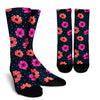 Anemone Pattern Print Design AM08 Crew Crew Socks-JORJUNE.COM