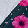 Anemone Pattern Print Design AM08 Fleece Blankete