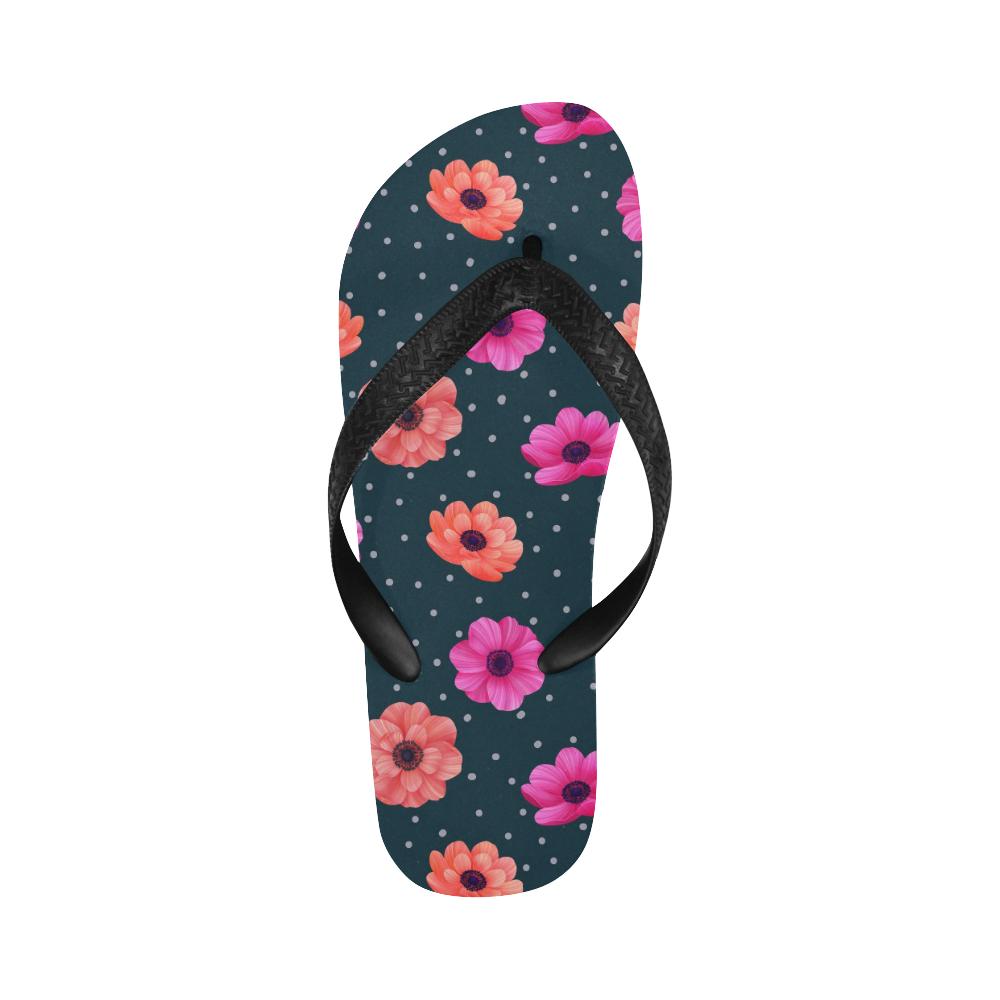 Anemone Pattern Print Design AM08 Flip Flops-JorJune