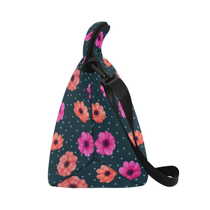 Anemone Pattern Print Design AM08 Neoprene Lunch Bag-JorJune