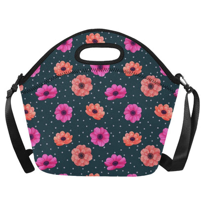 Anemone Pattern Print Design AM08 Neoprene Lunch Bag-JorJune
