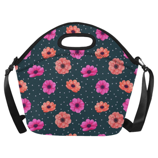 Anemone Pattern Print Design AM08 Neoprene Lunch Bag-JorJune