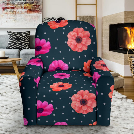 Anemone Pattern Print Design AM08 Recliner Slipcover-JORJUNE.COM