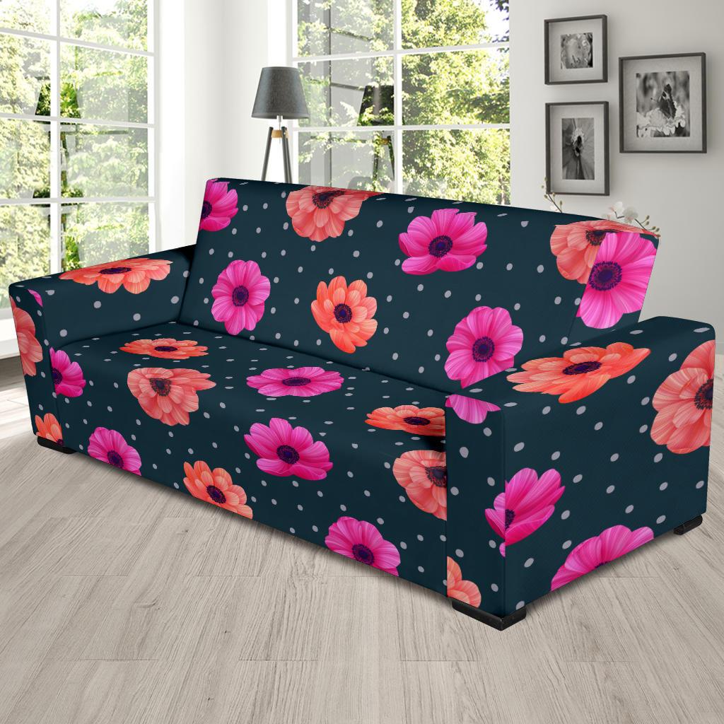 Anemone Pattern Print Design AM08 Sofa Slipcover-JORJUNE.COM