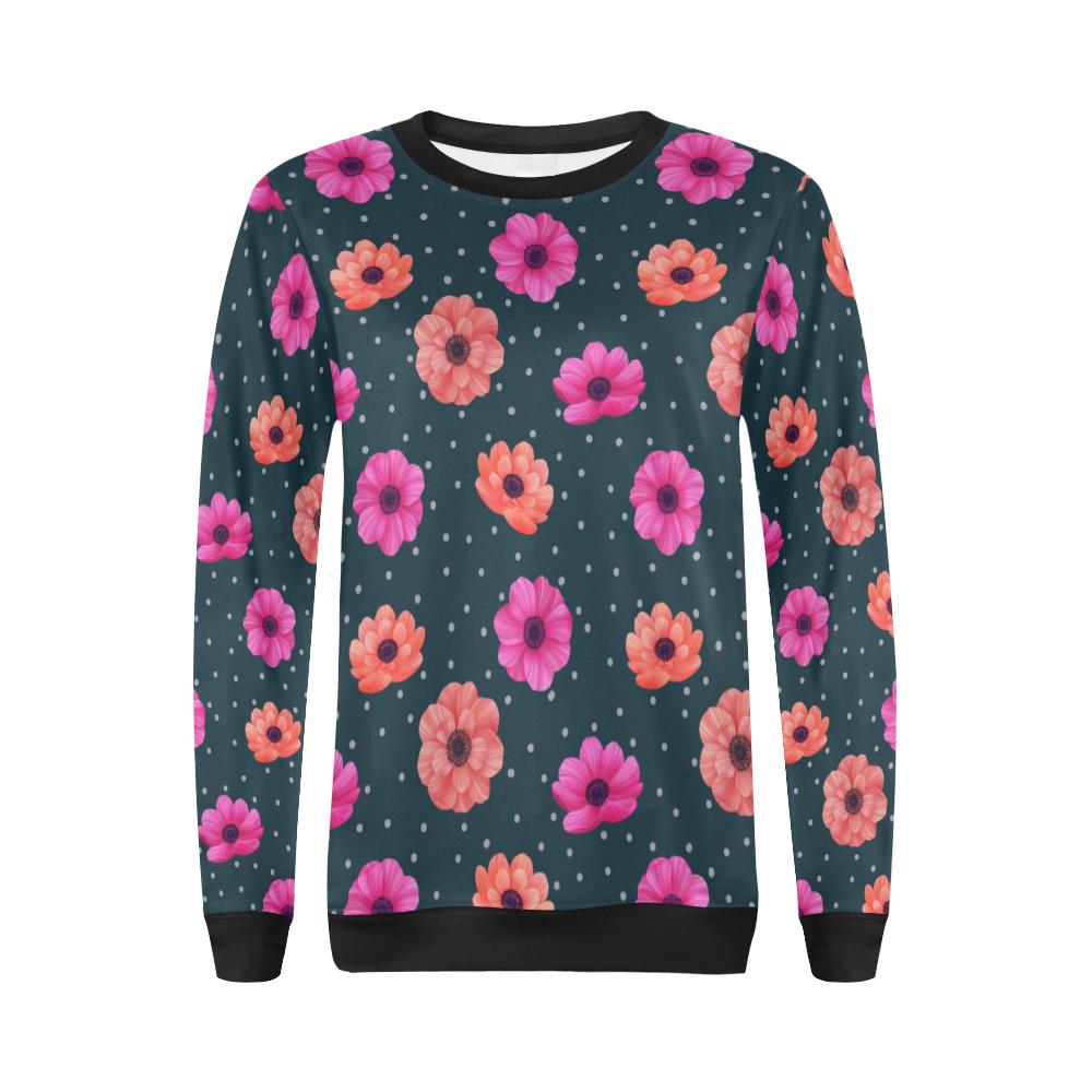 Anemone Pattern Print Design AM08 Women Long Sleeve Sweatshirt-JorJune