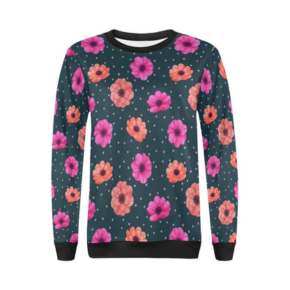 Anemone Pattern Print Design AM08 Women Long Sleeve Sweatshirt-JorJune