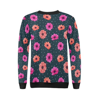 Anemone Pattern Print Design AM08 Women Long Sleeve Sweatshirt-JorJune