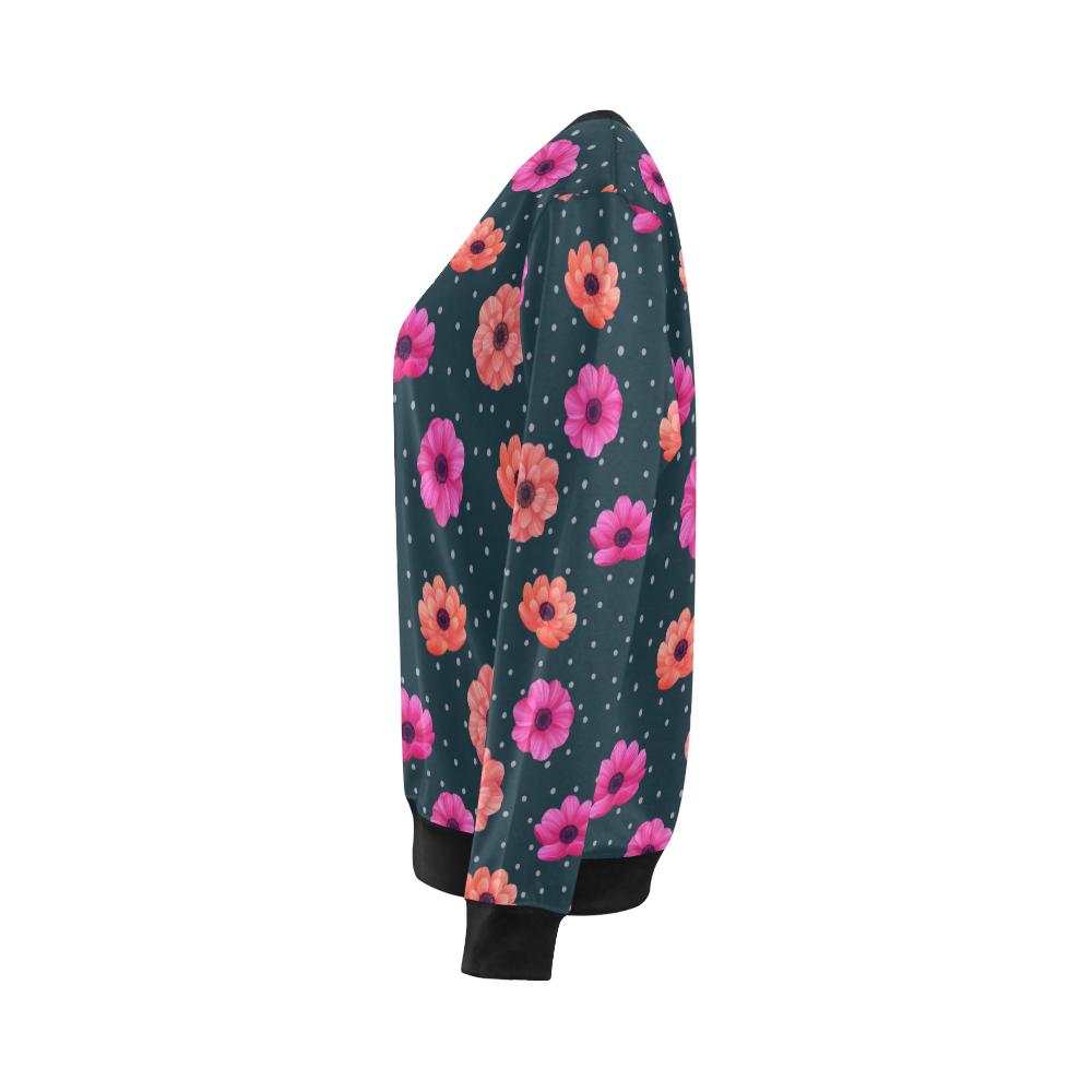 Anemone Pattern Print Design AM08 Women Long Sleeve Sweatshirt-JorJune
