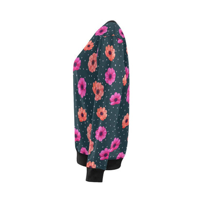 Anemone Pattern Print Design AM08 Women Long Sleeve Sweatshirt-JorJune