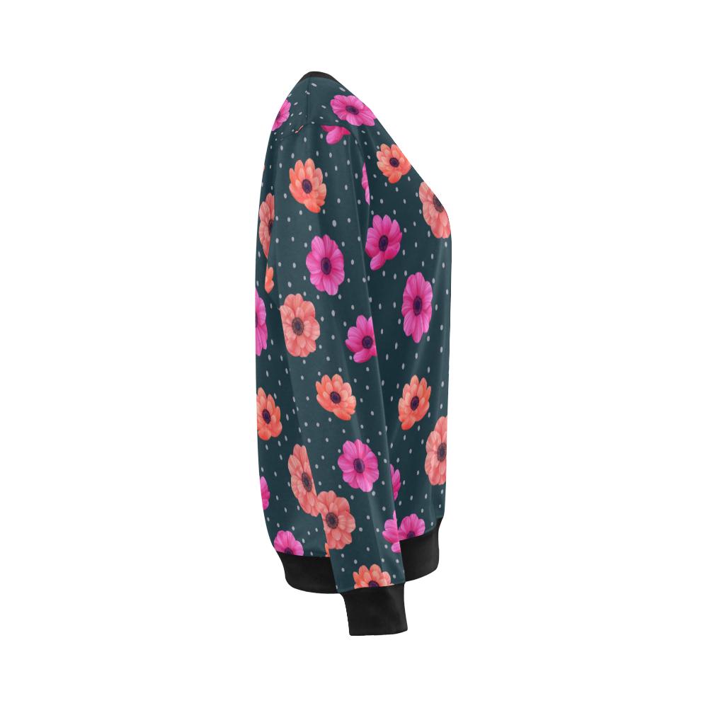 Anemone Pattern Print Design AM08 Women Long Sleeve Sweatshirt-JorJune
