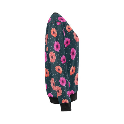 Anemone Pattern Print Design AM08 Women Long Sleeve Sweatshirt-JorJune