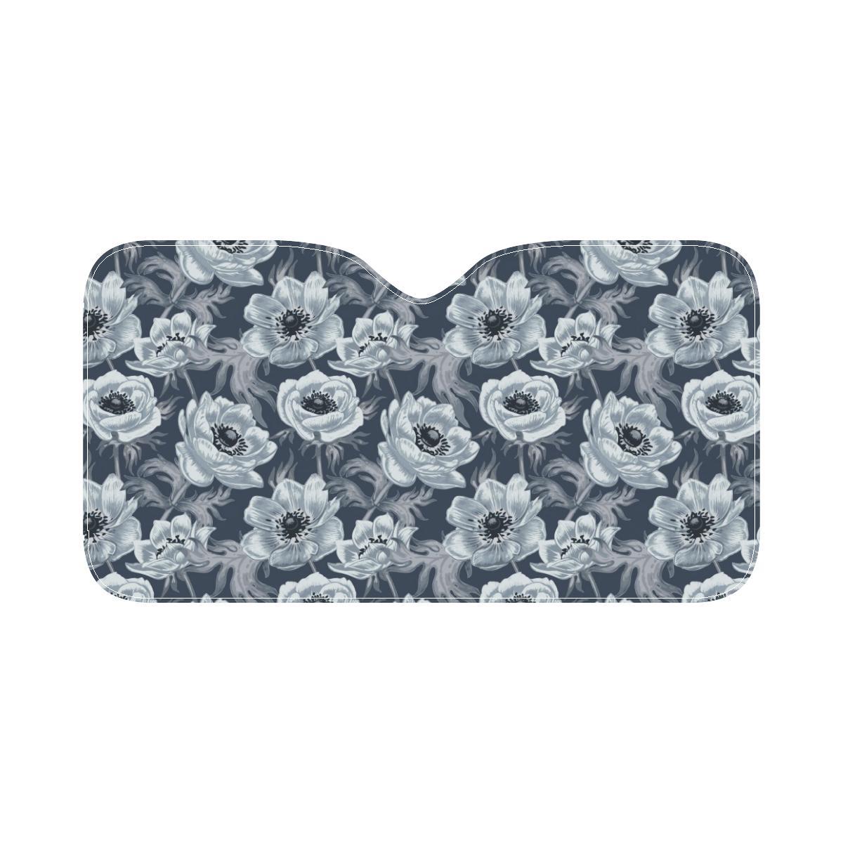 Anemone Pattern Print Design AM09 Car Sun Shade-JorJune