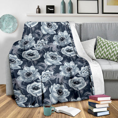 Anemone Pattern Print Design AM09 Fleece Blankete