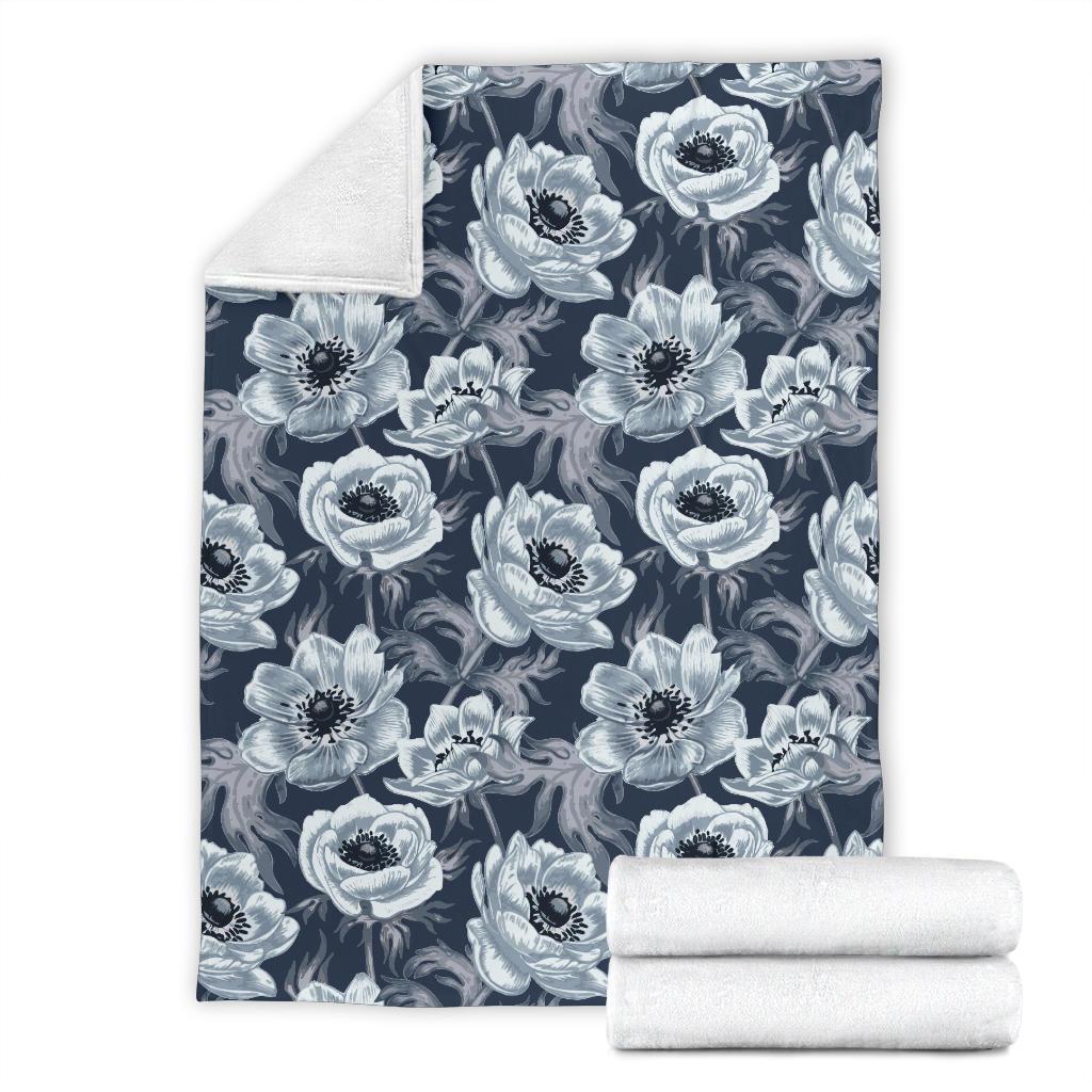 Anemone Pattern Print Design AM09 Fleece Blankete
