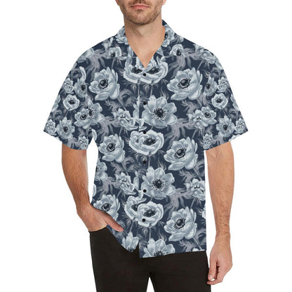 Anemone Pattern Print Design AM09 Men Hawaiian Shirt-JorJune