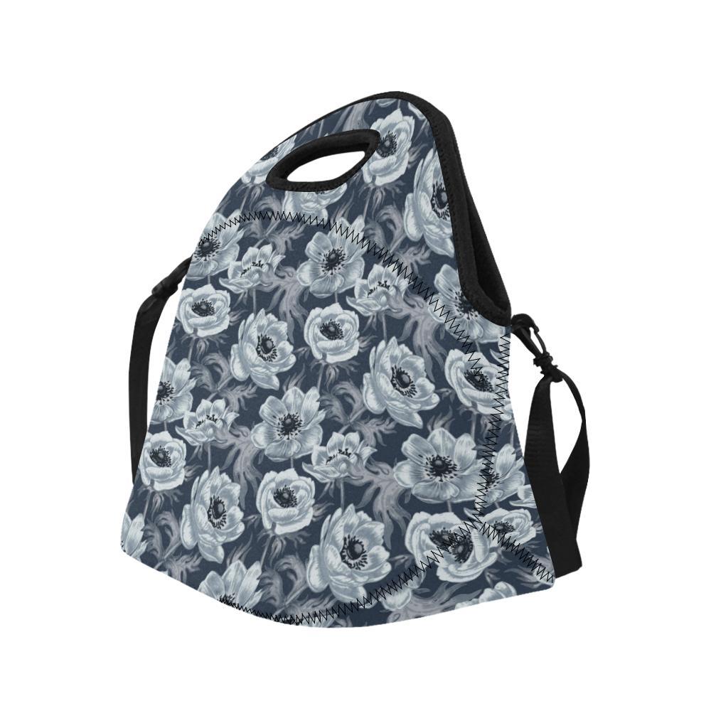 Anemone Pattern Print Design AM09 Neoprene Lunch Bag-JorJune