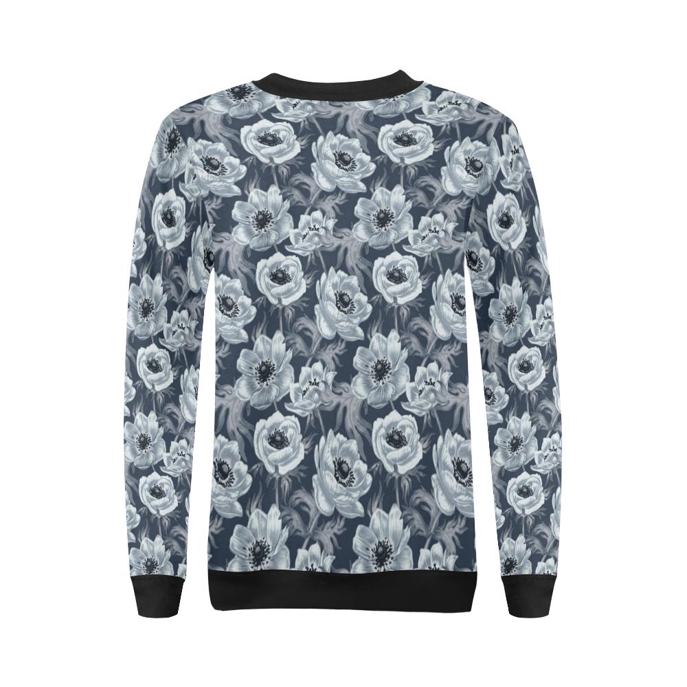 Anemone Pattern Print Design AM09 Women Long Sleeve Sweatshirt-JorJune