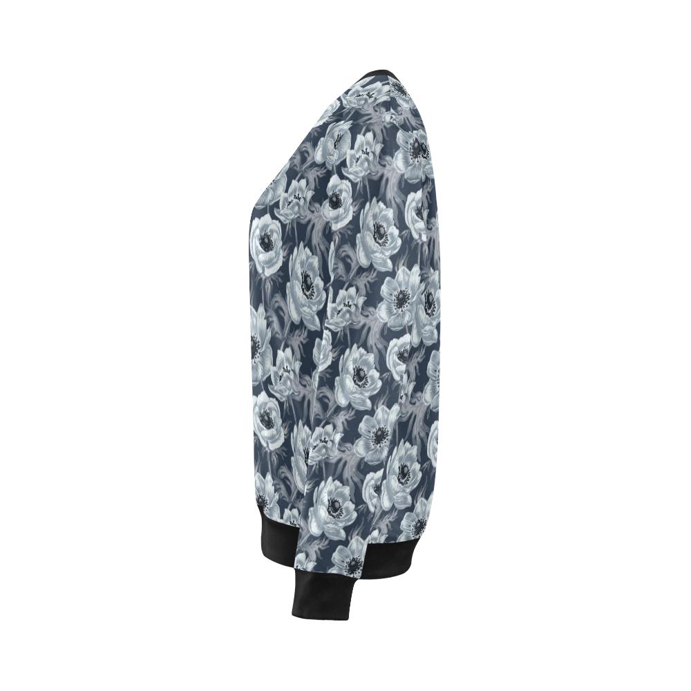 Anemone Pattern Print Design AM09 Women Long Sleeve Sweatshirt-JorJune