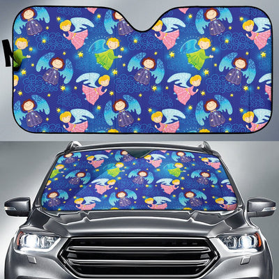 Angel Little Pattern Print Design 02 Car Sun Shade-JORJUNE.COM