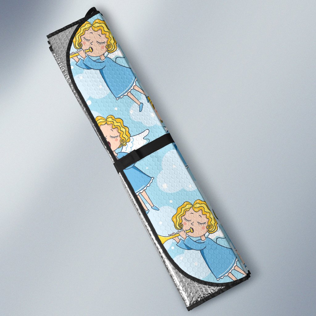 Angel Musician Pattern Print Design 09 Car Sun Shade-JORJUNE.COM