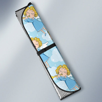 Angel Musician Pattern Print Design 09 Car Sun Shade-JORJUNE.COM