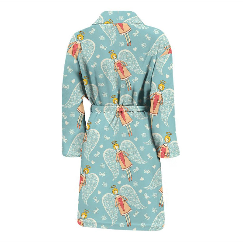 Angel Pattern Print Design 01 Men Bathrobe-JORJUNE.COM