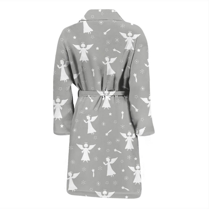 Angel Pattern Print Design 03 Men Bathrobe-JORJUNE.COM