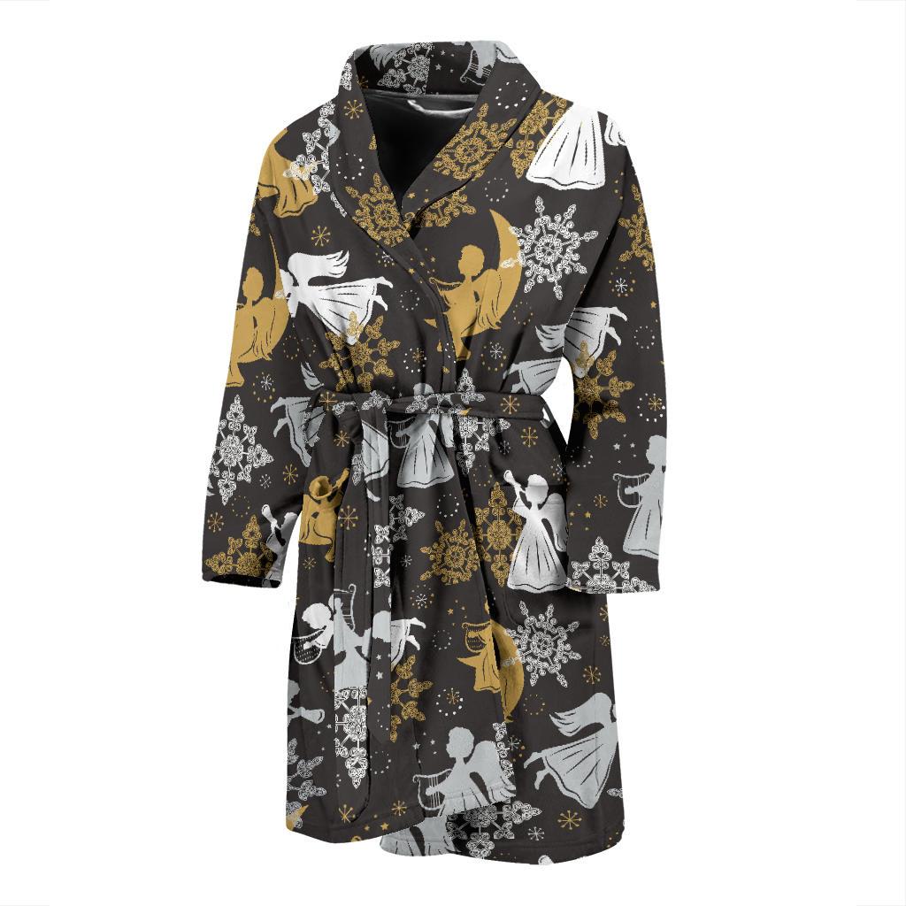 Angel Pattern Print Design 04 Men Bathrobe-JORJUNE.COM