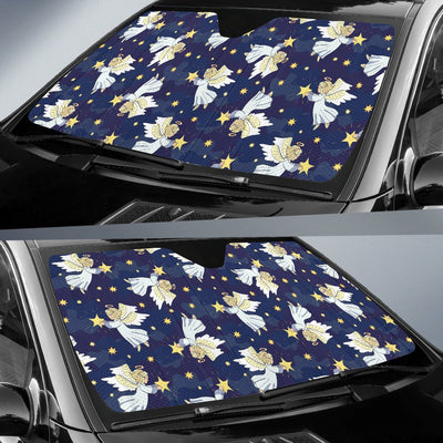 Angel Pattern Print Design 06 Car Sun Shade-JORJUNE.COM