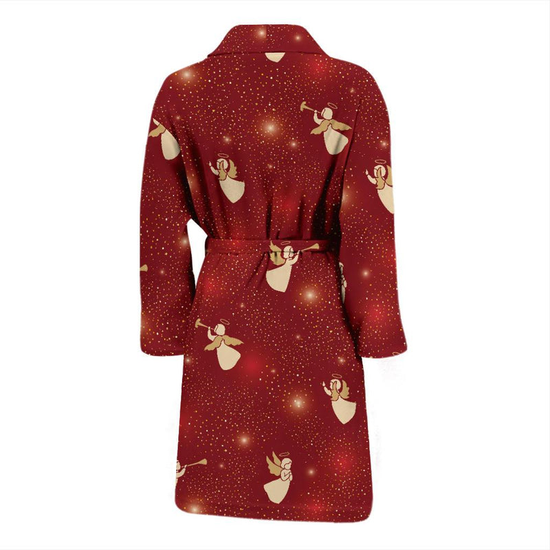 Angel Pattern Print Design 07 Men Bathrobe-JORJUNE.COM