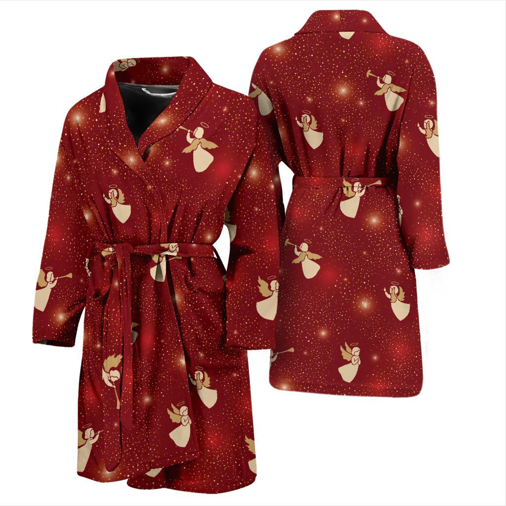 Angel Pattern Print Design 07 Men Bathrobe-JORJUNE.COM