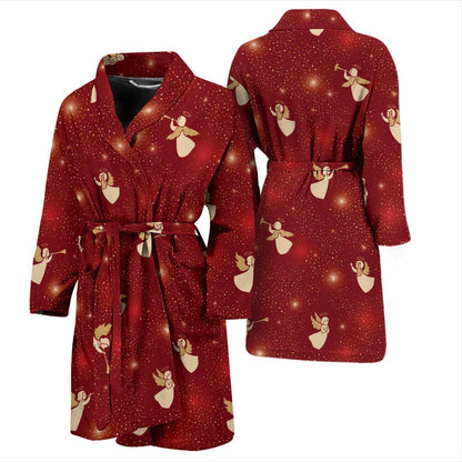 Angel Pattern Print Design 07 Men Bathrobe-JORJUNE.COM
