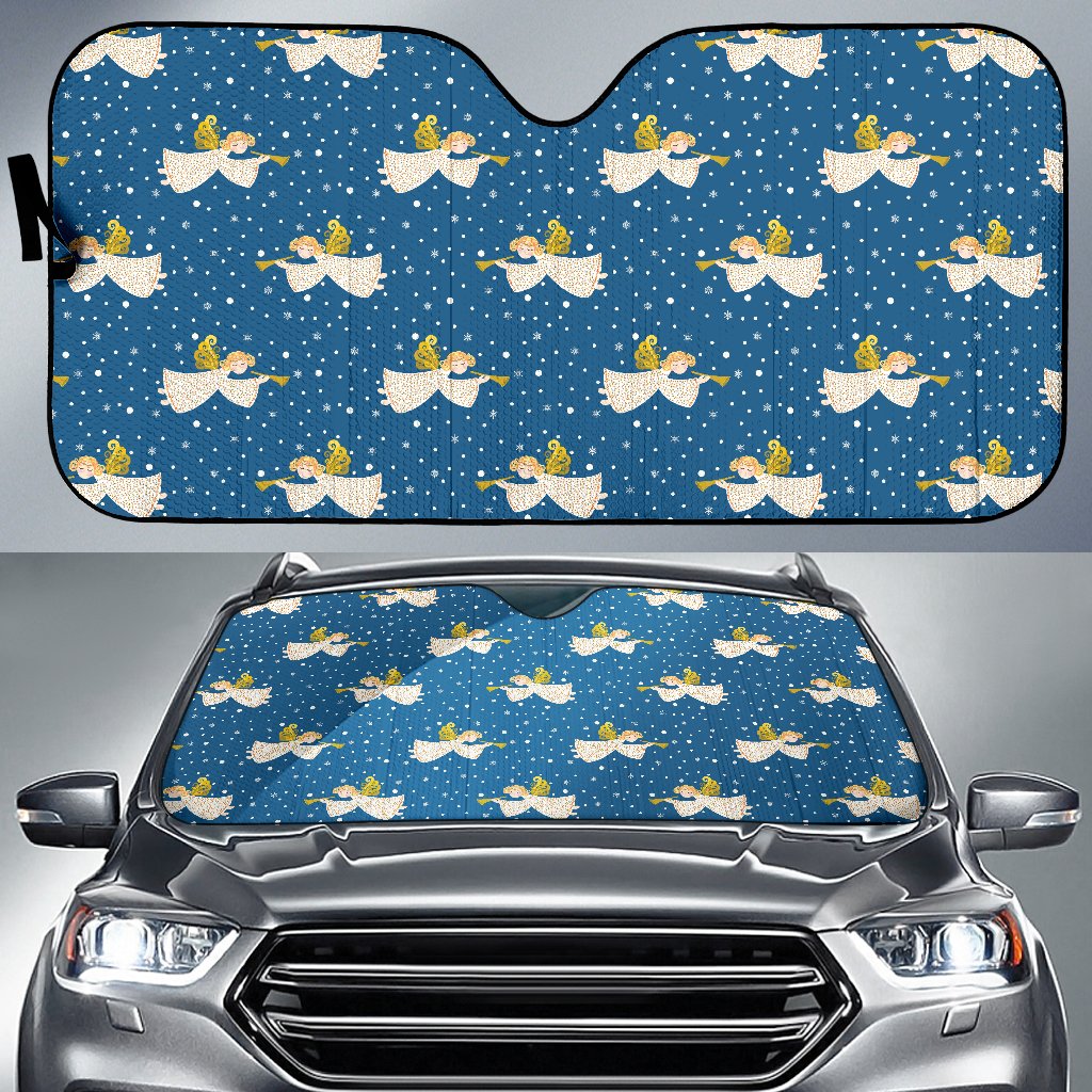 Angel Pattern Print Design 08 Car Sun Shade-JORJUNE.COM