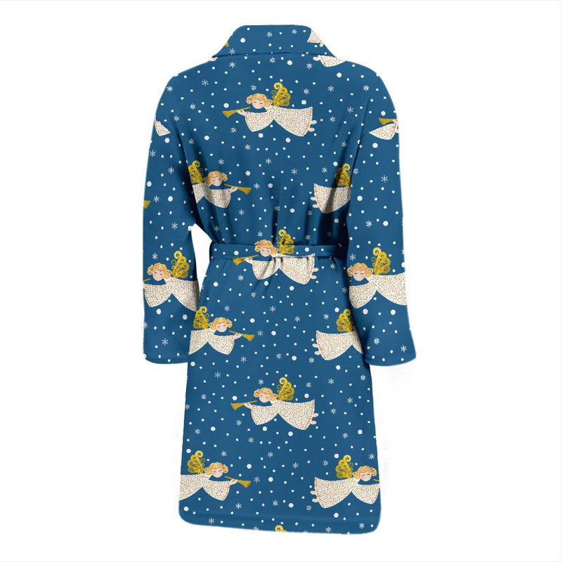 Angel Pattern Print Design 08 Men Bathrobe-JORJUNE.COM