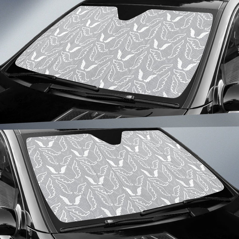 Angel Wings Pattern Print Design 01 Car Sun Shade-JORJUNE.COM