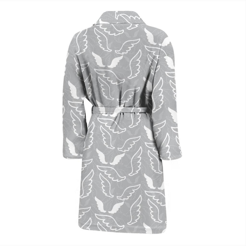 Angel Wings Pattern Print Design 01 Men Bathrobe-JORJUNE.COM