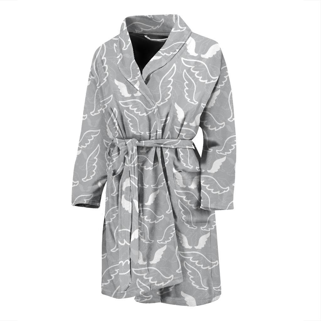 Angel Wings Pattern Print Design 01 Men Bathrobe-JORJUNE.COM