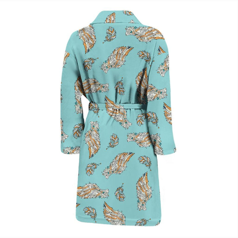 Angel Wings Pattern Print Design 03 Men Bathrobe-JORJUNE.COM