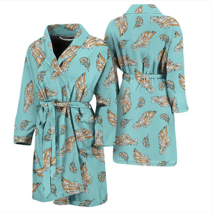 Angel Wings Pattern Print Design 03 Men Bathrobe-JORJUNE.COM