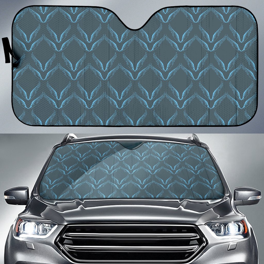 Angel Wings Pattern Print Design 04 Car Sun Shade-JORJUNE.COM