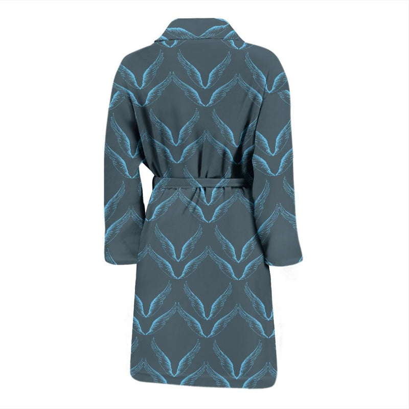 Angel Wings Pattern Print Design 04 Men Bathrobe-JORJUNE.COM