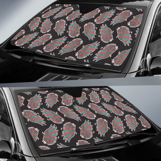 Angel Wings Pattern Print Design 05 Car Sun Shade-JORJUNE.COM