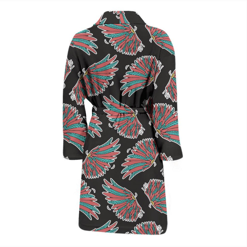 Angel Wings Pattern Print Design 05 Men Bathrobe-JORJUNE.COM