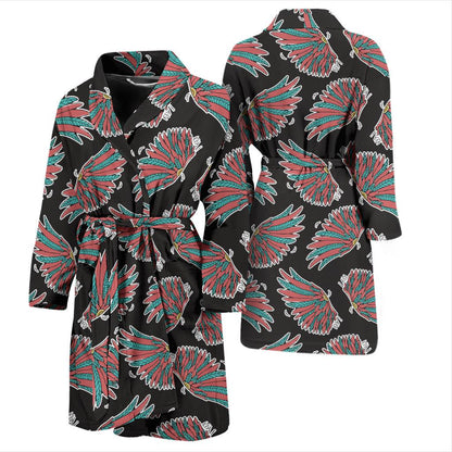 Angel Wings Pattern Print Design 05 Men Bathrobe-JORJUNE.COM