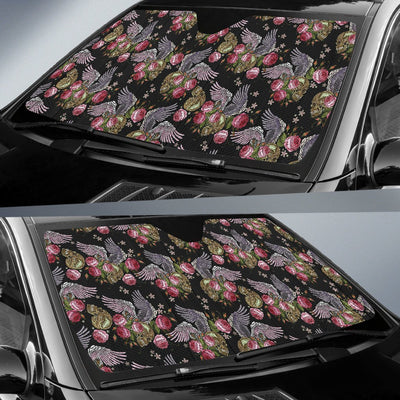 Angel Wings Pattern Print Design 06 Car Sun Shade-JORJUNE.COM