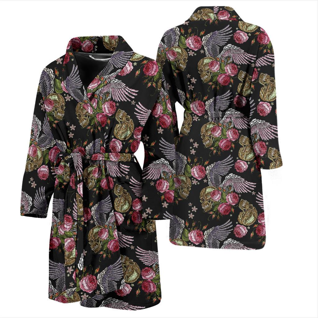 Angel Wings Pattern Print Design 06 Men Bathrobe-JORJUNE.COM