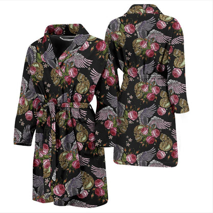 Angel Wings Pattern Print Design 06 Men Bathrobe-JORJUNE.COM