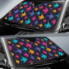 Angelfish Colorful Pattern Print Design 03 Car Sun Shade-JORJUNE.COM