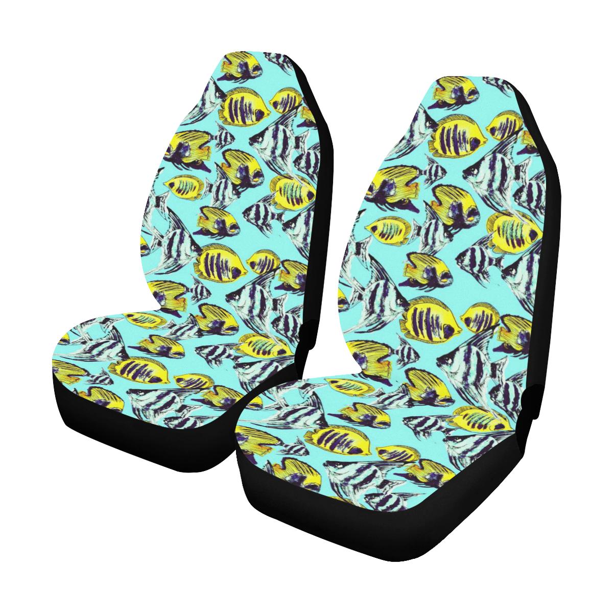 Angelfish Pattern Print Design 02 Car Seat Covers (Set of 2)-JORJUNE.COM