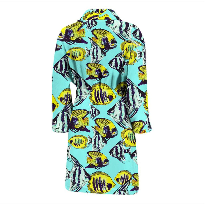 Angelfish Pattern Print Design 02 Men Bathrobe-JORJUNE.COM